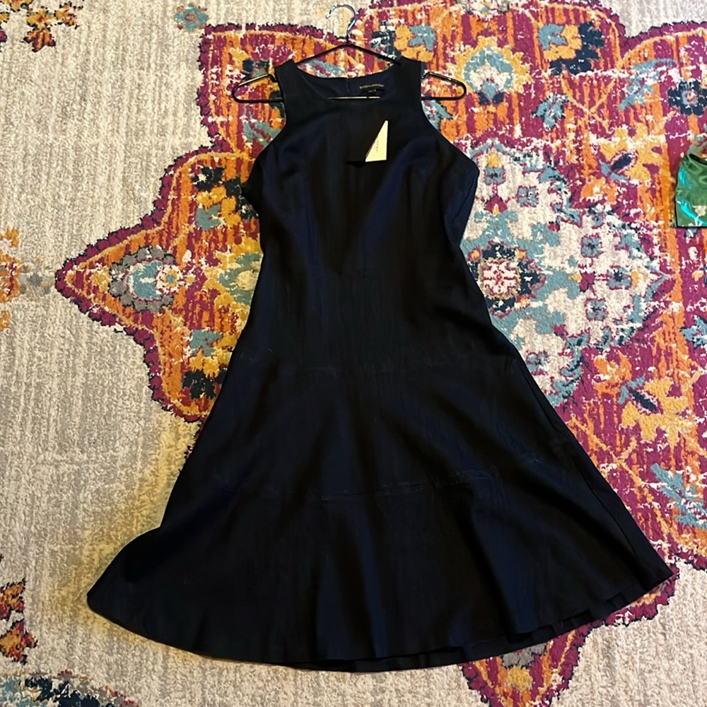 Banana Republic Fit-and-Flare Paneled Denim Dress
